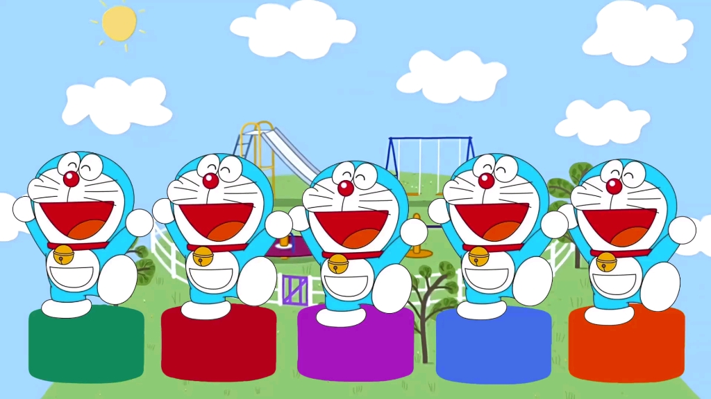 叮当猫玩的好开心呀!