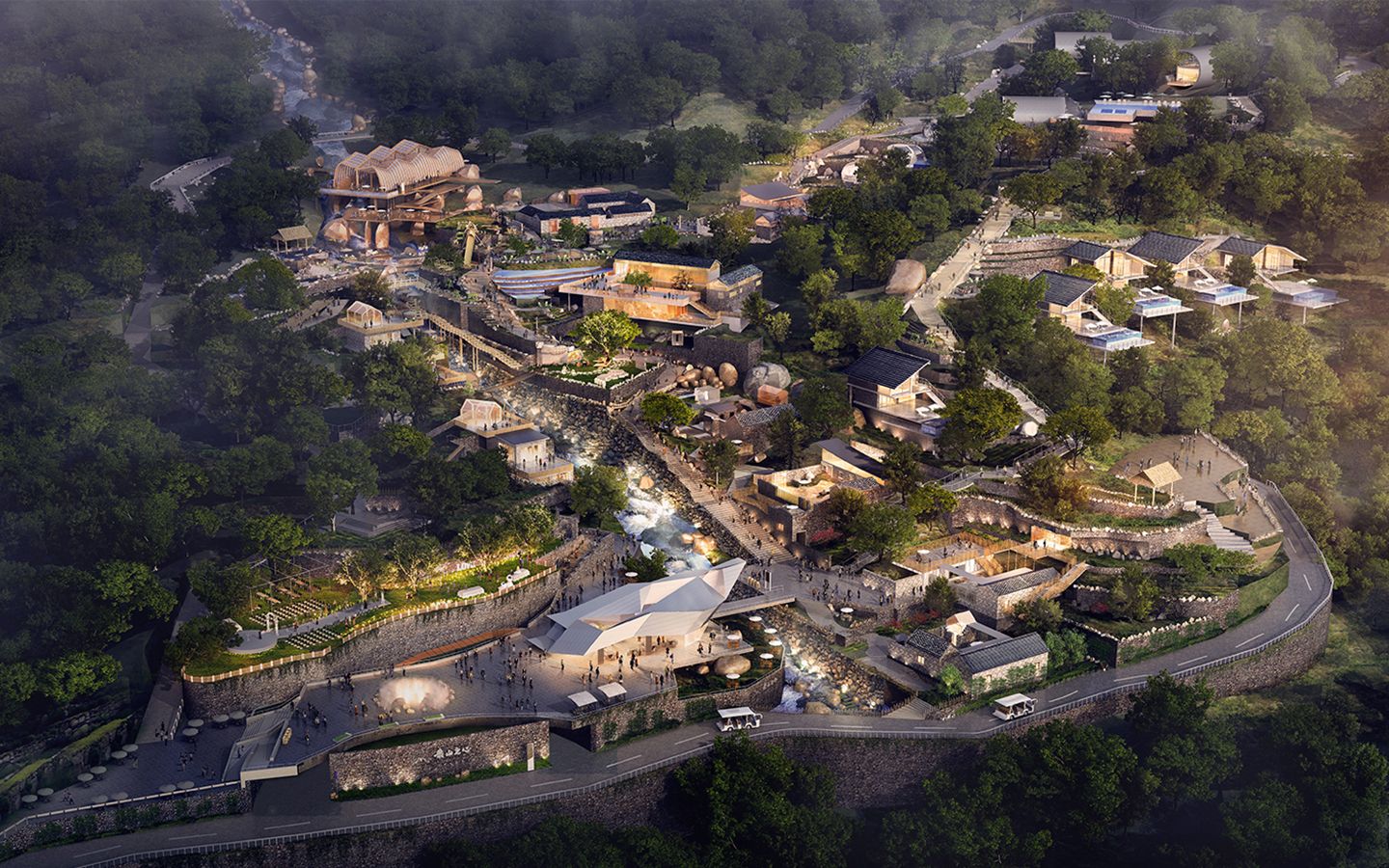 文旅小镇设计泰山之心野奢度假酒店建筑规划设计