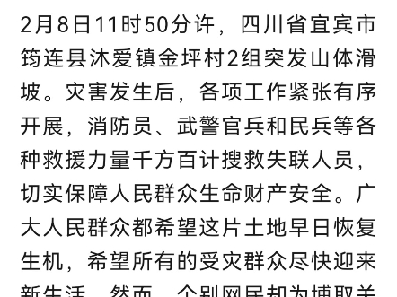 严惩发布涉四川宜宾山体滑坡网络谣言违法行为 公安机关网安部门公布2起典型案例哔哩哔哩bilibili