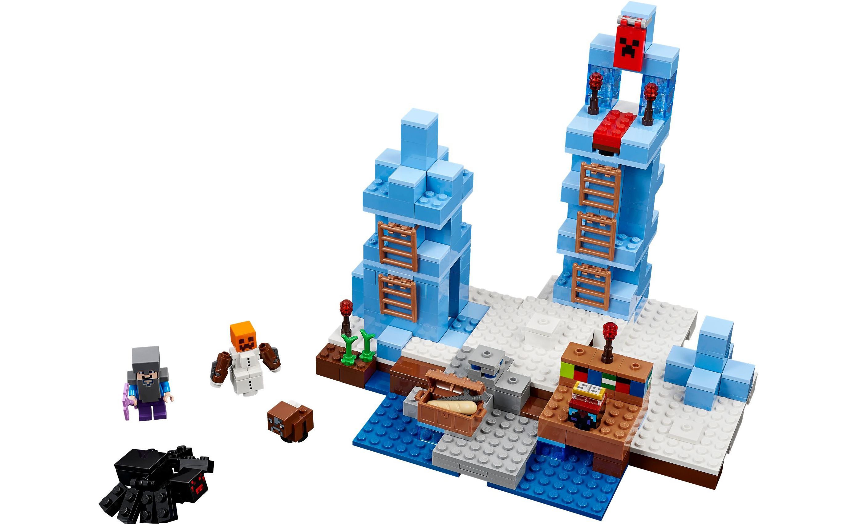 乐高 lego 21131 minecraft 我的世界 冰钉 速拼评测