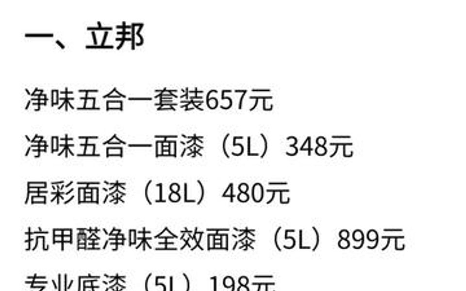 最新油漆报价表,看懂给你省一万.哔哩哔哩bilibili