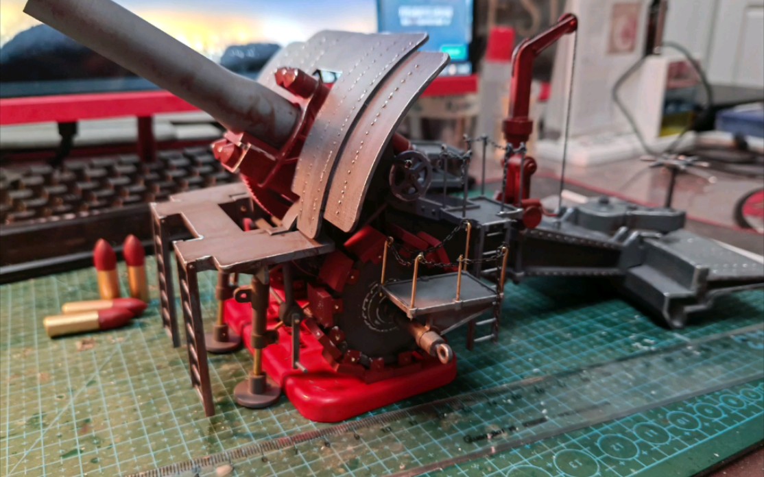 自制大贝莎火炮模型进度汇报_哔哩哔哩_bilibili