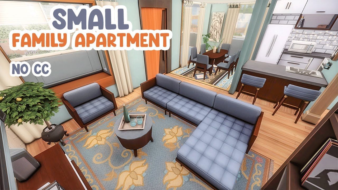 模拟人生4速建搬运:小型家庭公寓Small Family Apartment 𐟪€ Sims 4 Speed Build哔哩哔哩bilibili模拟人生4