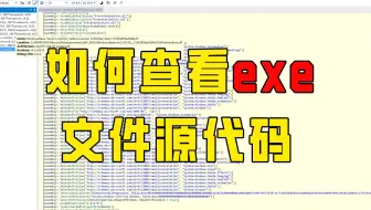 如何查看exe文件源代码，并且编辑修改