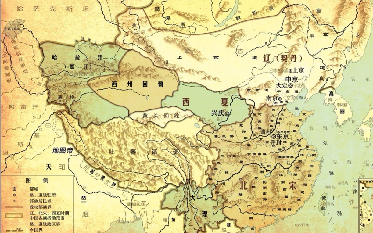 西夏王朝版图图片
