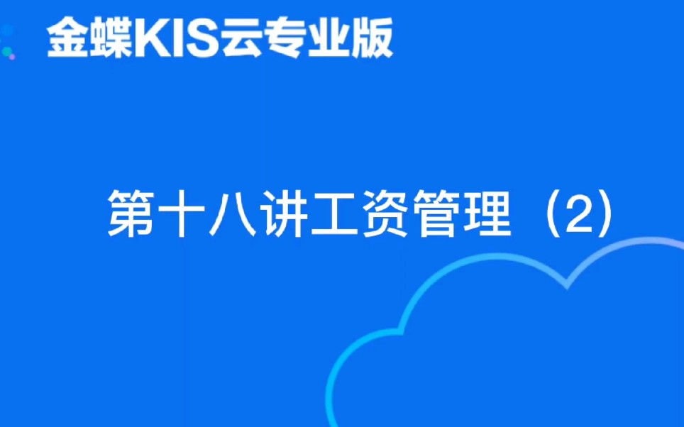 金蝶软件KIS云专业版第十八讲工资管理(2)工资录入哔哩哔哩bilibili