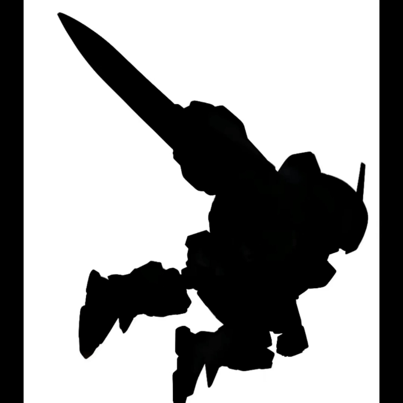 【新品预告:剪影图,能天使高达】2023年9月发售,食玩: mobility joint