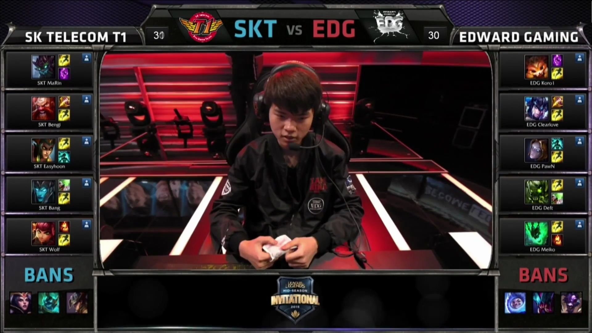 【2015MSI】总决赛 SKT vs EDG 第一局哔哩哔哩bilibili