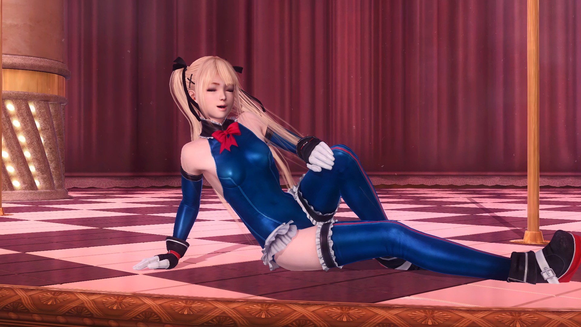 玛莉萝斯marie rose 蓝色竞速泳装 钢管舞 f9s