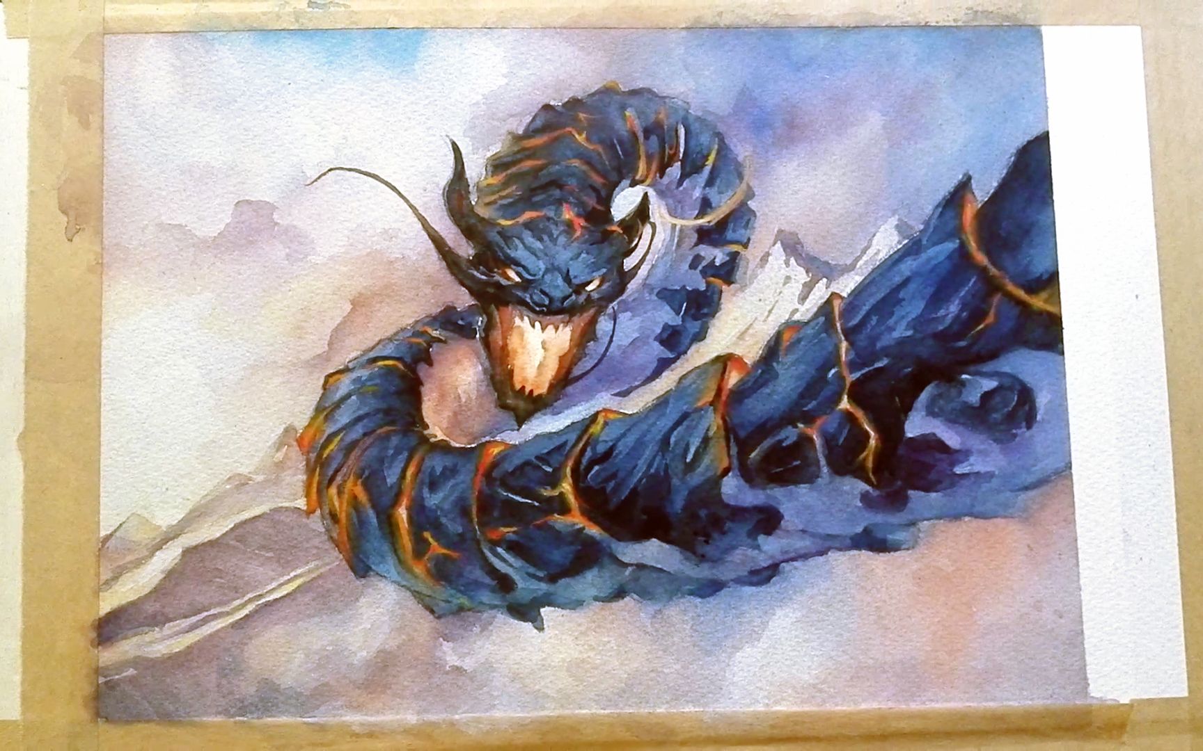 【水彩】日常划水摸鱼一小时半渲染