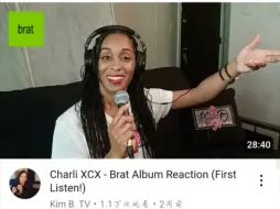 Download Video: 中英双语机翻Kim B. TV【Reaction Charli XCX】洗茶《Brat》专辑反应合集5