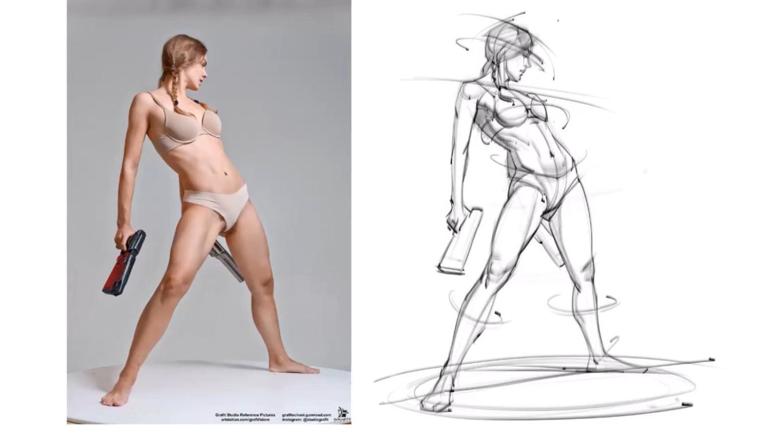 【绘画教程】找对这几个要素，你的人体素描就稳了——方向、节奏、倾斜与重叠 from josh black