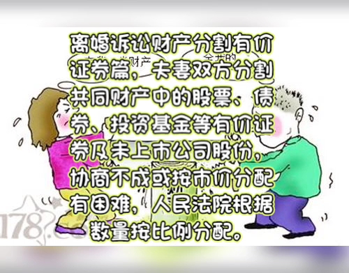 离婚诉讼中的财产分割有价证券篇哔哩哔哩bilibili