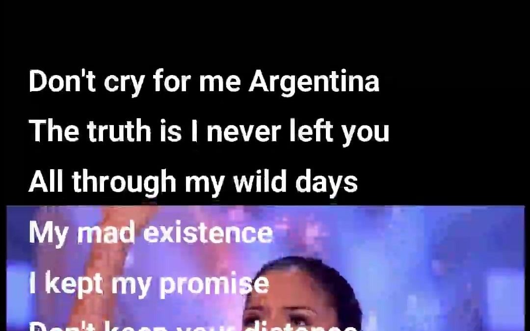 [图]Don't cry for me Argentina 阿根廷不要对我哭泣