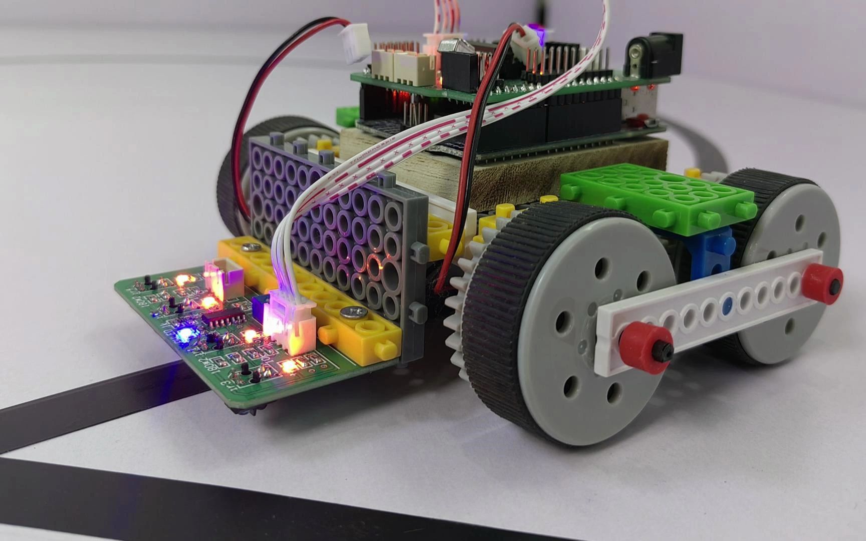 mixly米思齐图形化编程循迹救援机器人编程入门教程双传感器循迹两个