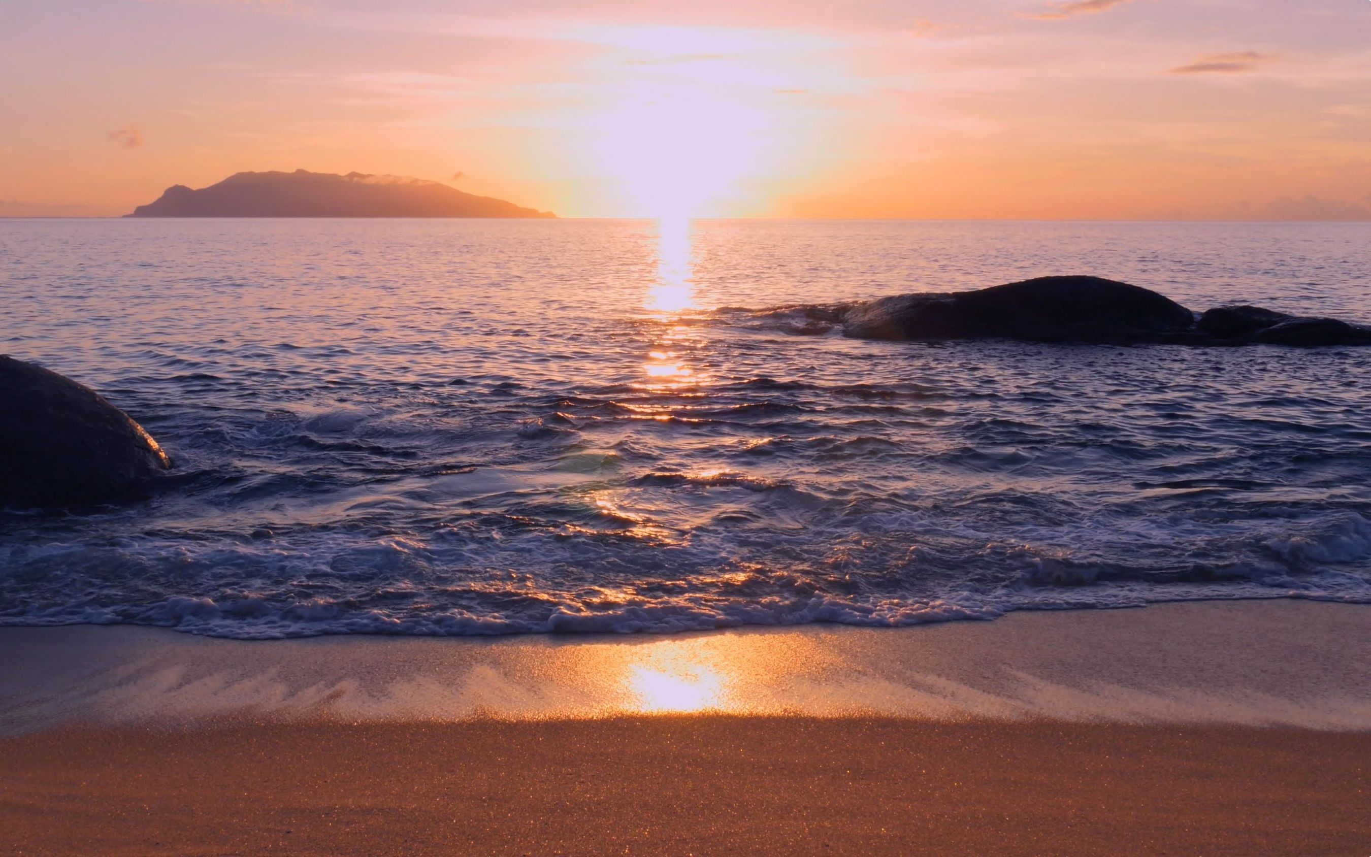 【asmr】日本鹿见岛的完美日落 ,60min 4k (超高清)海浪音/自然音