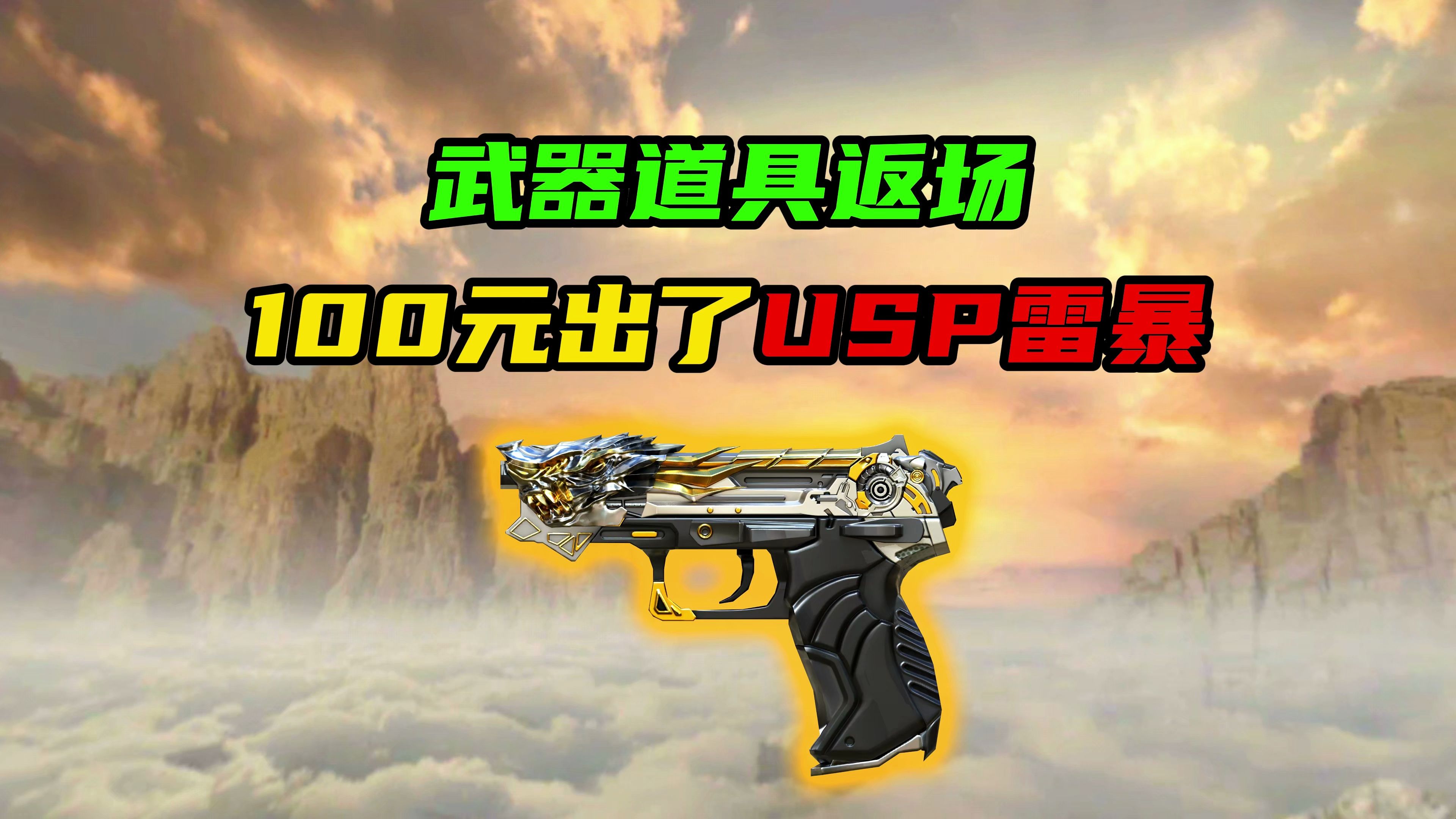 usp雷暴又返场啦!结果100元子就出了永久真的太爽了!