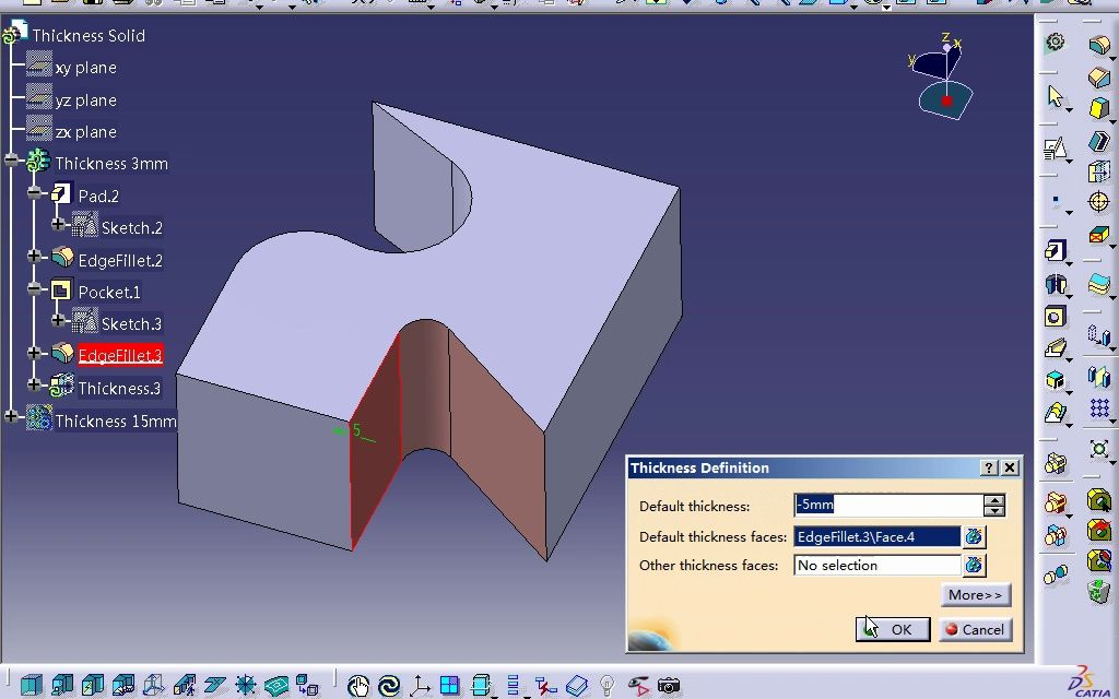 CATIA 零件设计322零件实体增厚哔哩哔哩bilibili