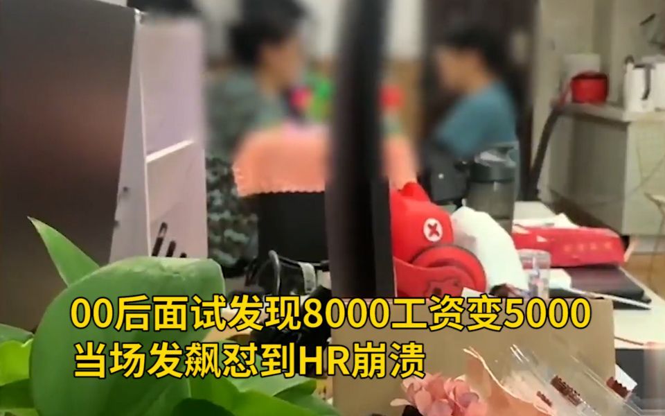 00后面试发现8000工资变5000,当场发飙怼到HR崩溃!哔哩哔哩bilibili