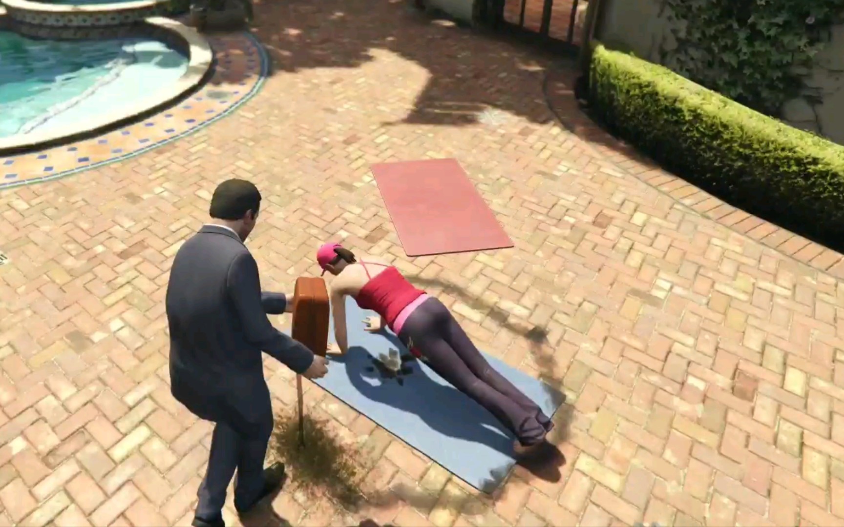 gta5:在阿曼达练瑜伽时倒汽油烧她会怎样?