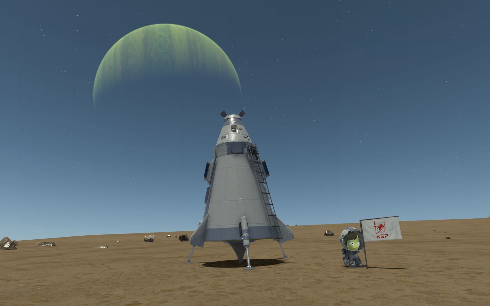 坎巴拉太空计划2 载人往返laythe,但最后被深空海妖击毁