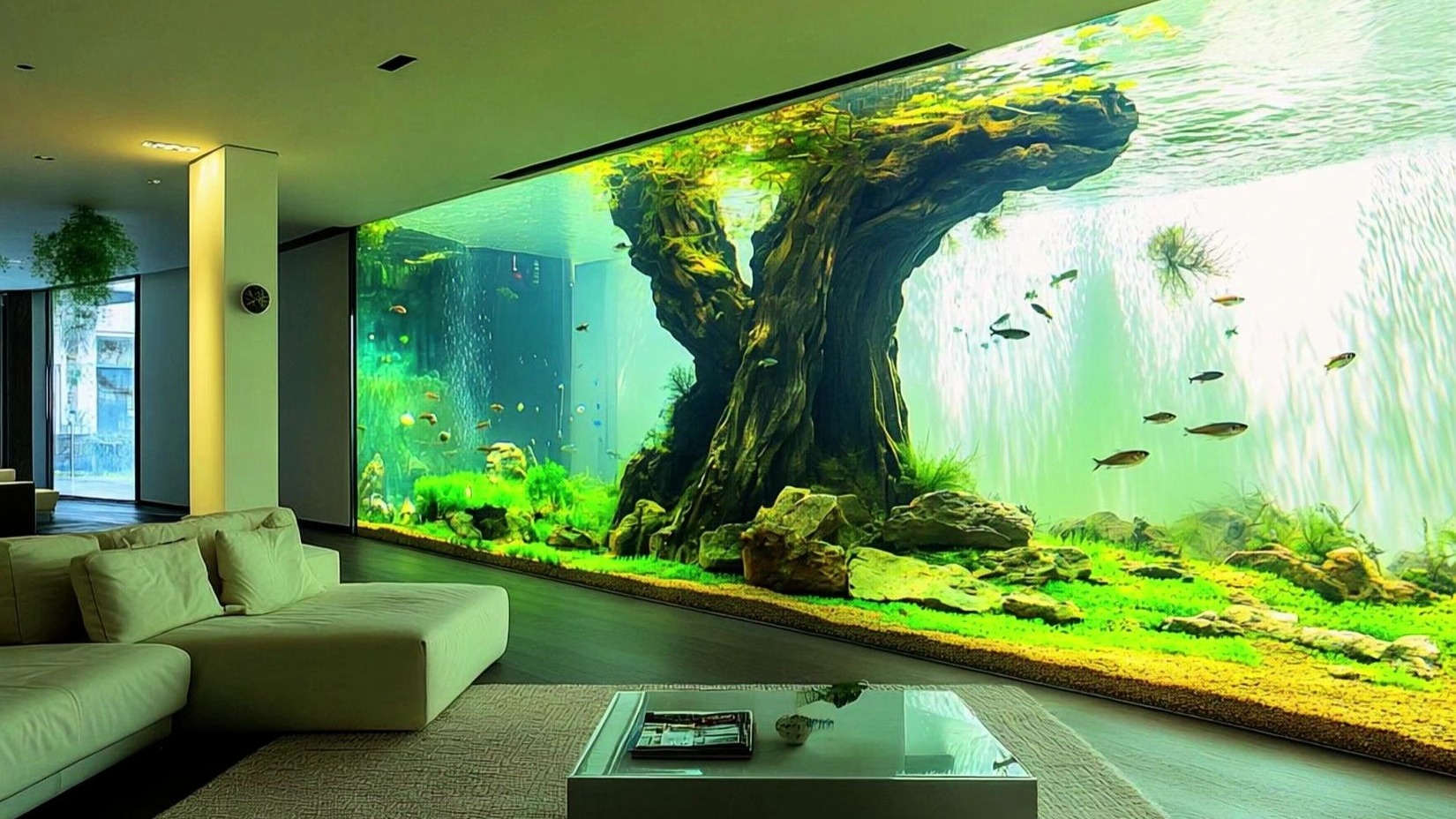 岩树共生:大型水草造景缸的生态美学