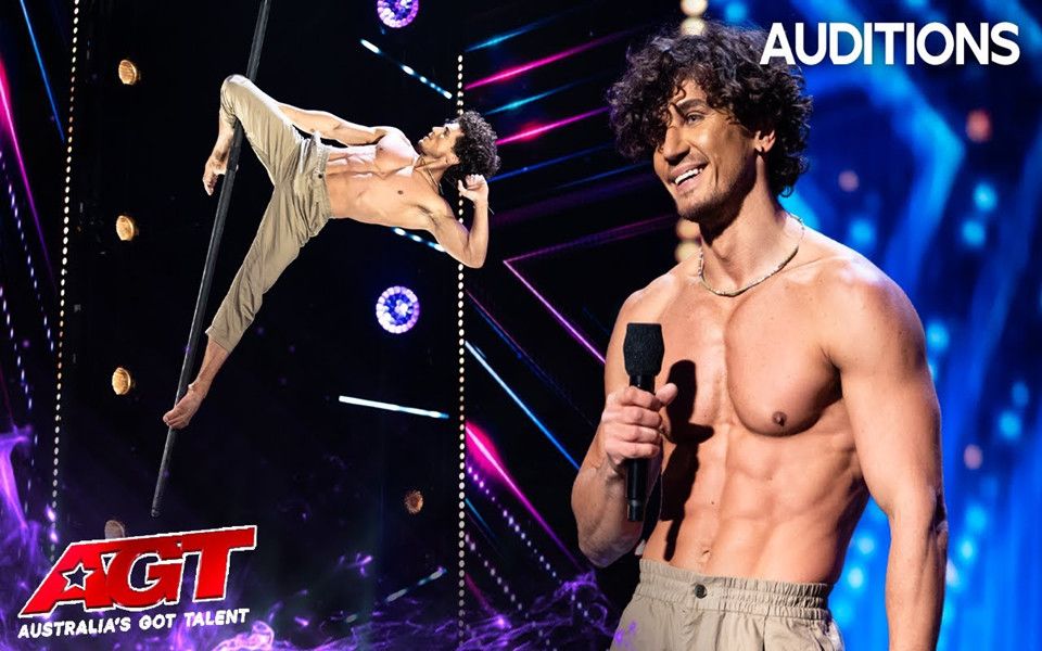 力与美!乌克兰空中表演家Oleg在澳洲达人秀上的强大表演 | Australia's Got Talent 2022哔哩哔哩bilibili