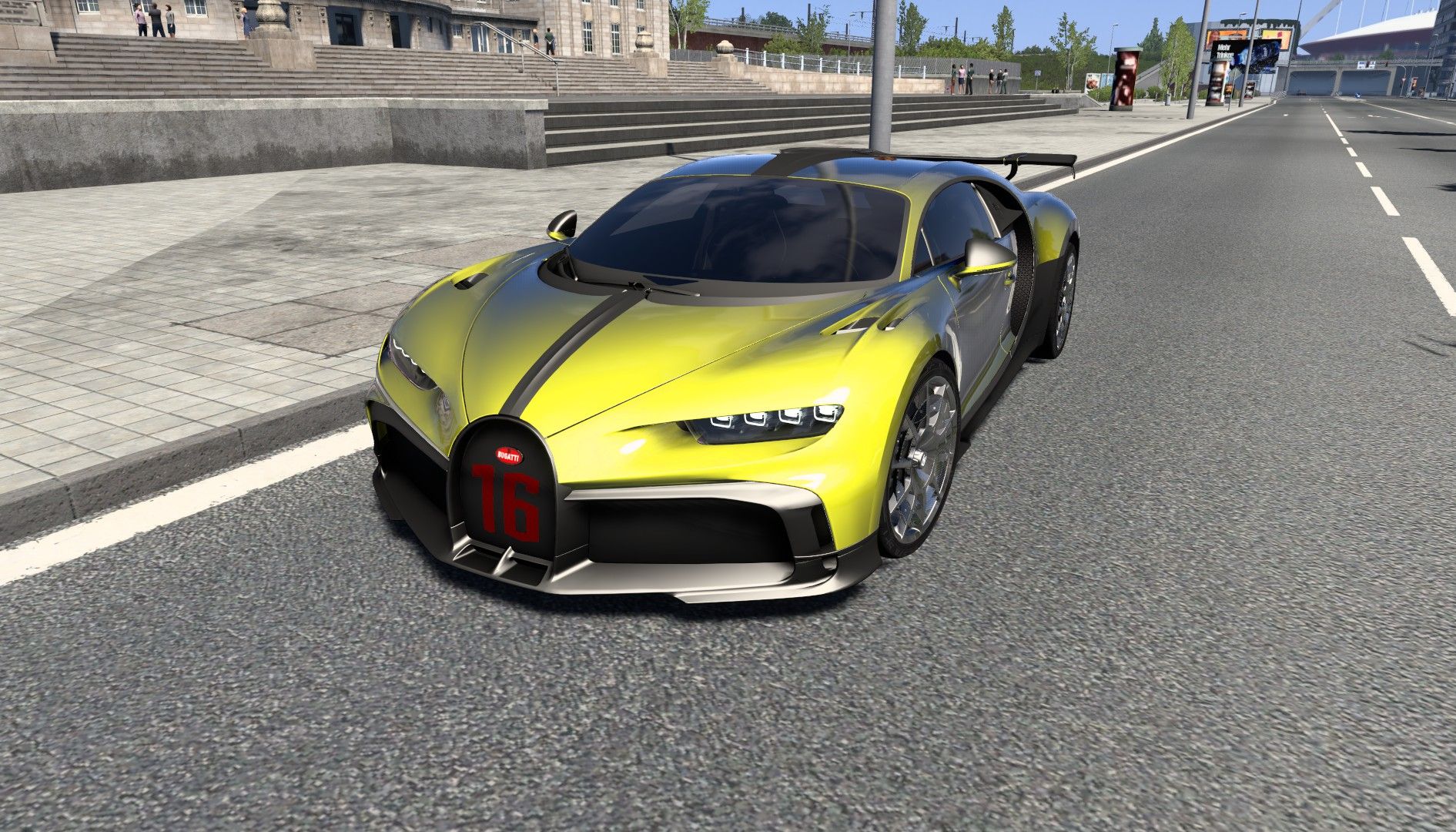 欧美卡通用mod:布加迪chiron 2021 1.50