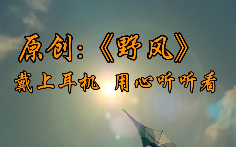 用心聆听这首《野风》 把心灵放空去感受它哔哩哔哩bilibili