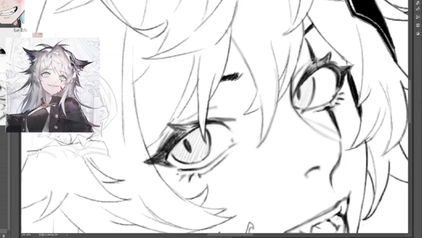 我的随手画:1手绘动漫人物侧脸起稿技巧动漫手绘 绘画过程 线稿