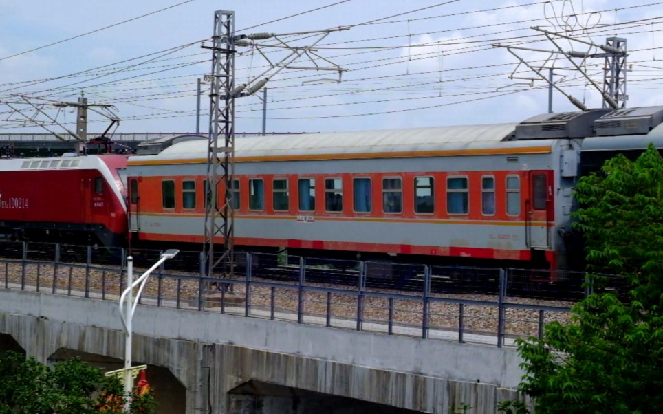 【京九-广梅汕】原色车厢/轨检通过_哔哩哔哩_bilibili