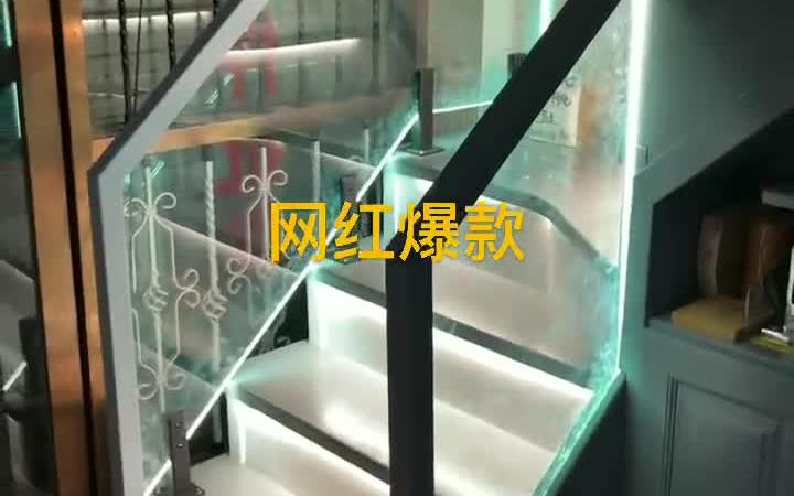 楼梯踏步 网红楼梯 楼梯灯 楼梯 玻璃楼梯 loft复式哔哩哔哩bilibili