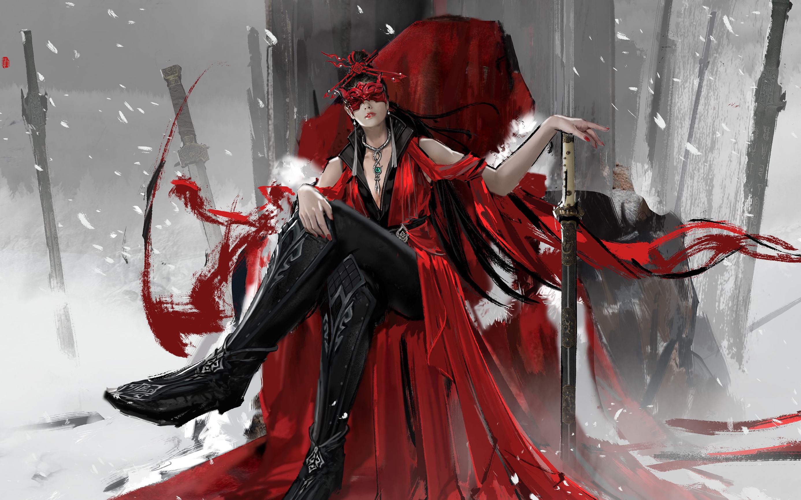 10年建模师是怎么玩建模做《永劫无间》昆仑玄女宁红夜模型的