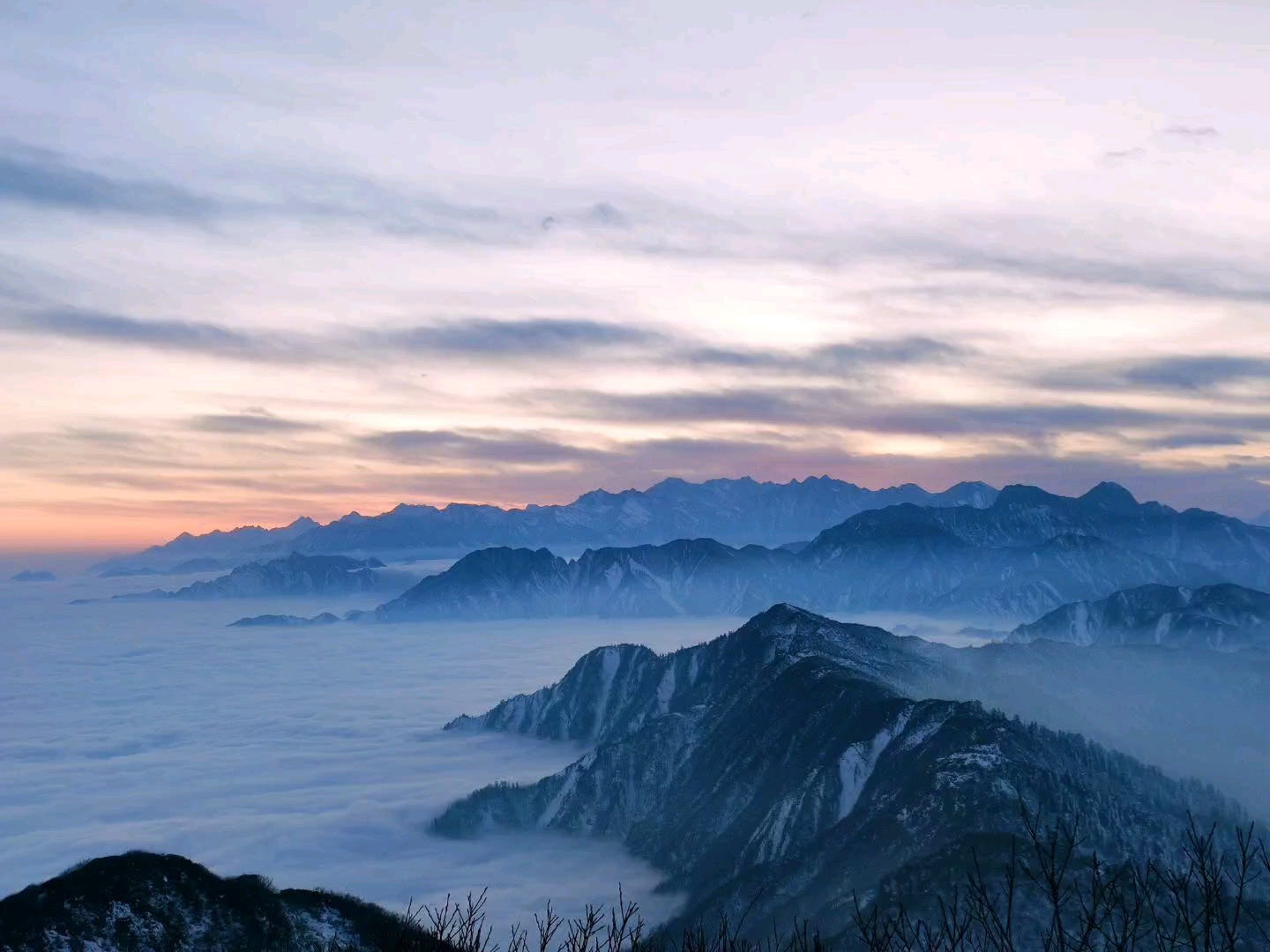 绵阳千佛山  原生态雪山