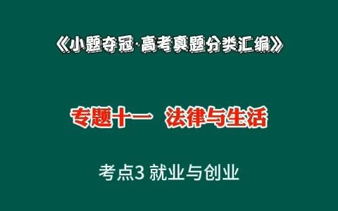 高考政治专题十一考点3 就业与创业哔哩哔哩bilibili