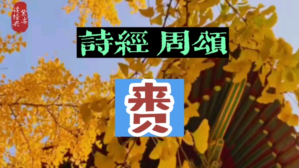 #缦生活 读诗经 周颂/赉 #弘扬国学经典文哔哩哔哩bilibili