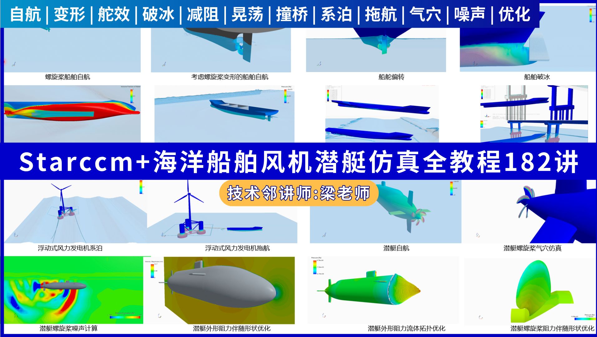 1.Starccm+海洋船舶风机潜艇仿真全教程课程介绍哔哩哔哩bilibili