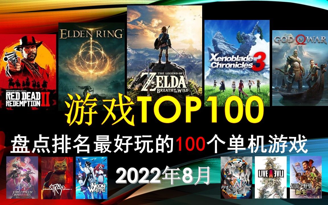 [图]【游戏TOP100】盘点排名目前最好玩的100款单机游戏(2022年8月)