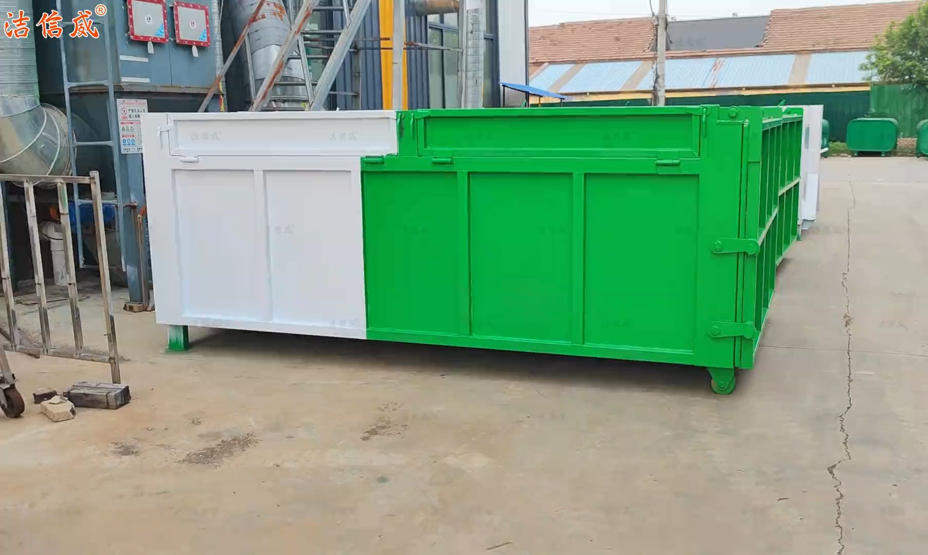 环卫大容量户外勾臂式垃圾箱 可卸式挂车拉臂箱 垃圾转运箱