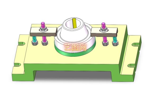 传动齿轮插键槽夹具设计三维模型CAD图纸C25086哔哩哔哩bilibili