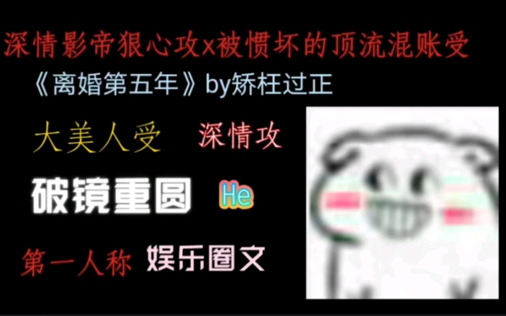 【颓不颓】原耽推文//虐心破镜重圆娱乐圈文,深情攻x美人受.《离婚第五年》哔哩哔哩bilibili