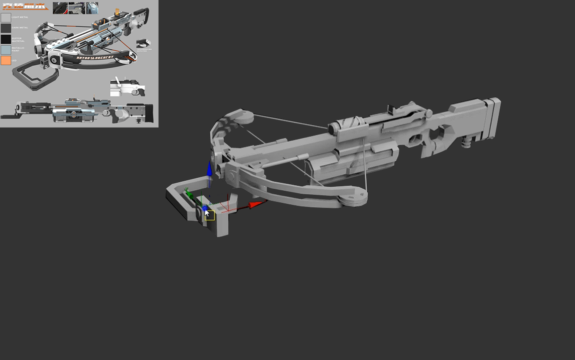 3dmax教你从零开始制作次世代弩箭模型3dmax基础布线教程