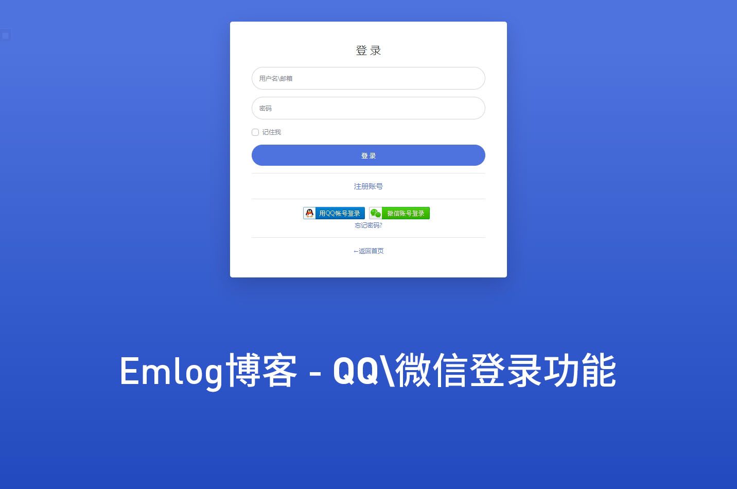 为Emlog博客添加QQ、微信快捷登录功能3分钟教程哔哩哔哩bilibili