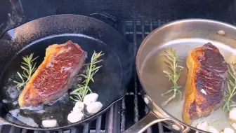 HD【烤肉帮】牛排煎锅材质大比评 铸铁VS不锈钢VS碳钢