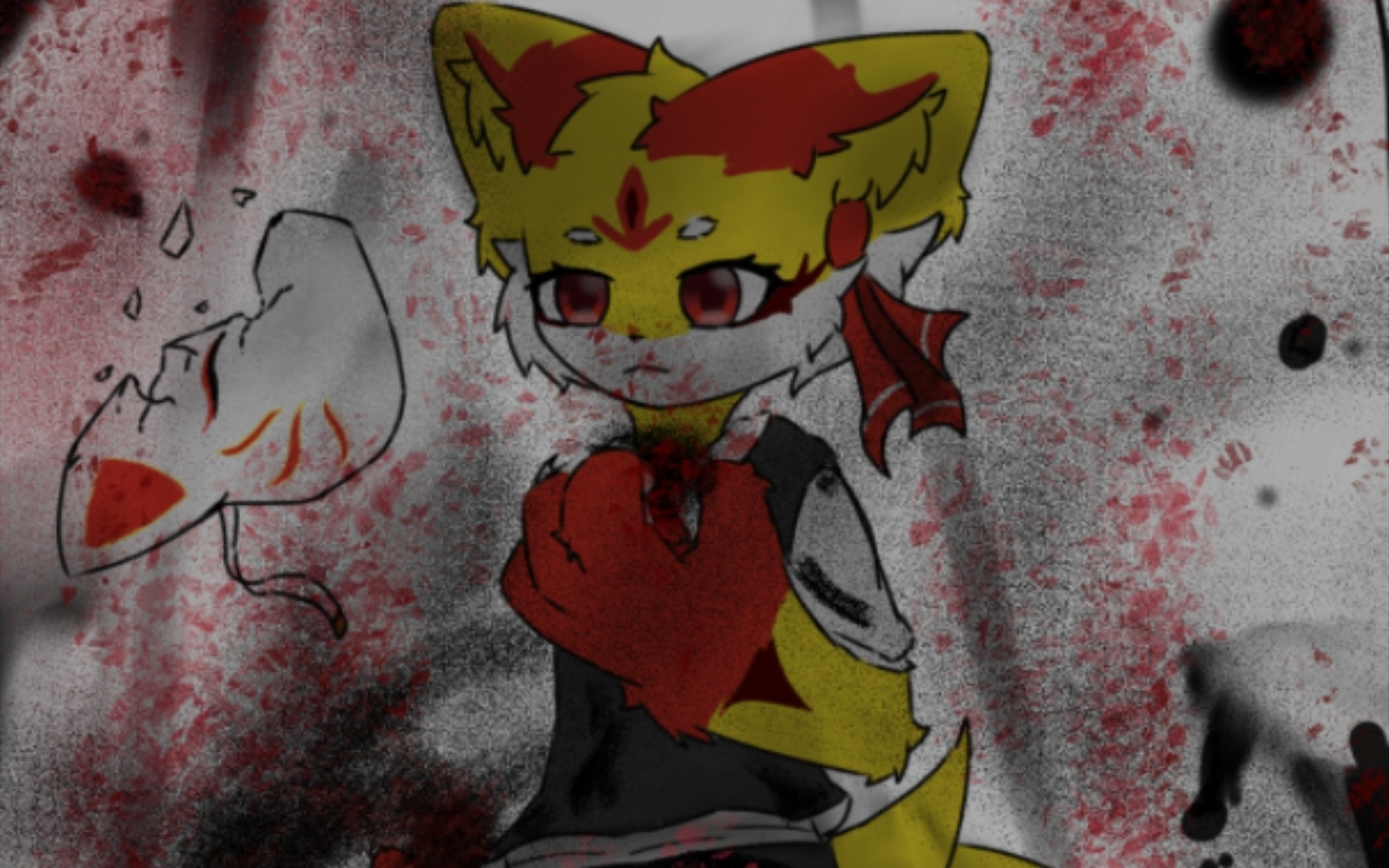 (furry/绘画过程×东方)吃人的暗夜妖怪 (真正的)露米娅