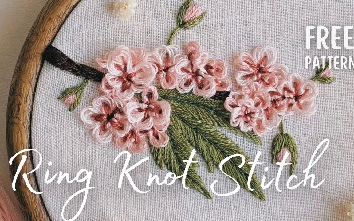【pattes de velours】樱花刺绣教程blossom embroidery