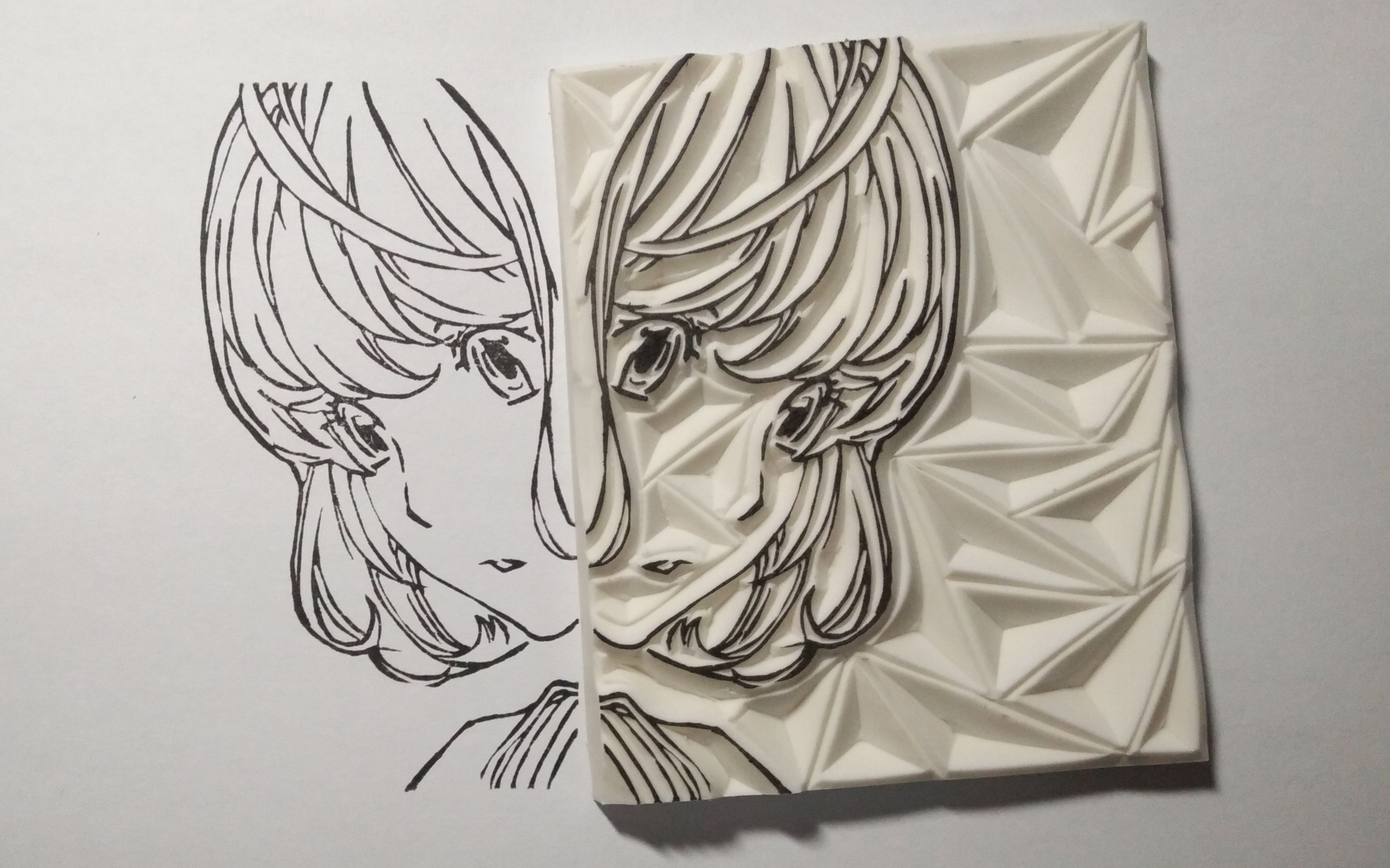 【墨弄】破镜留白,刻一个萌妹子