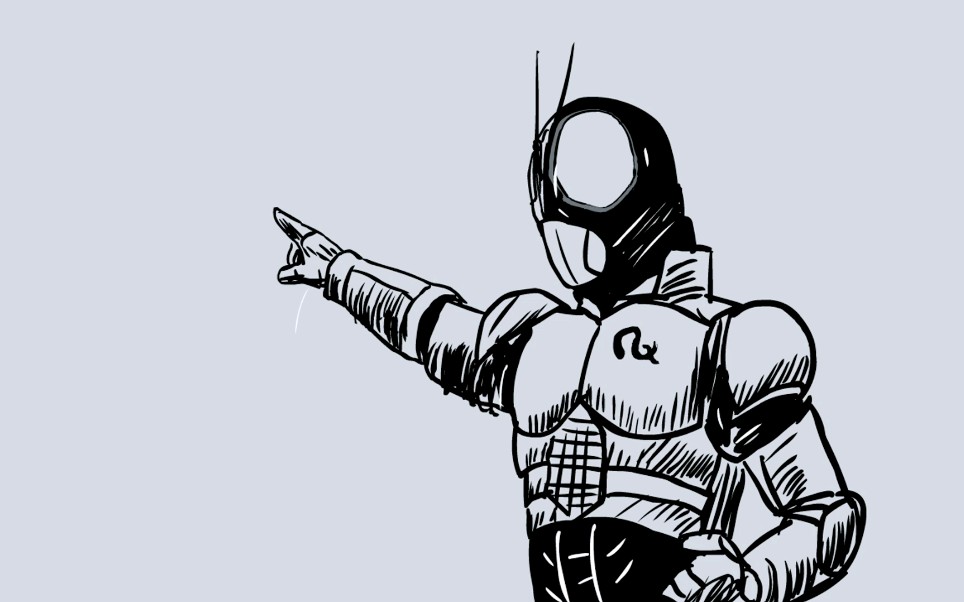 假面骑士black rx 板绘flash逐帧短片动画,肝疼!_哔哩哔哩_bilibili