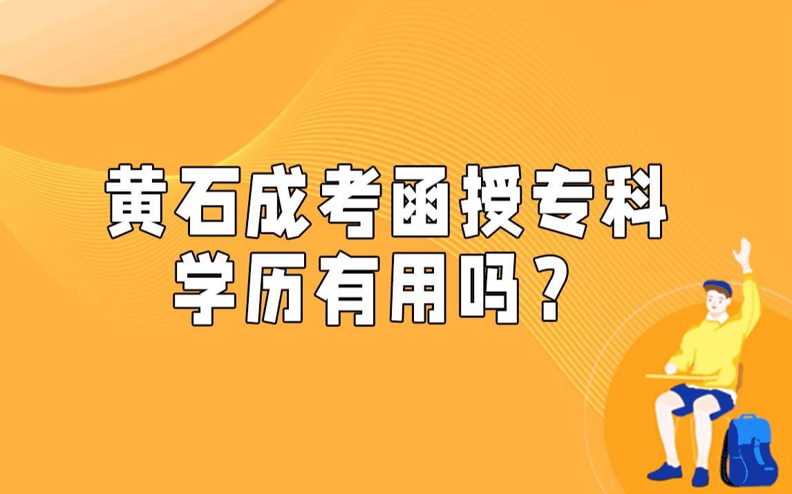 黄石成考函授专科学历有用吗?哔哩哔哩bilibili