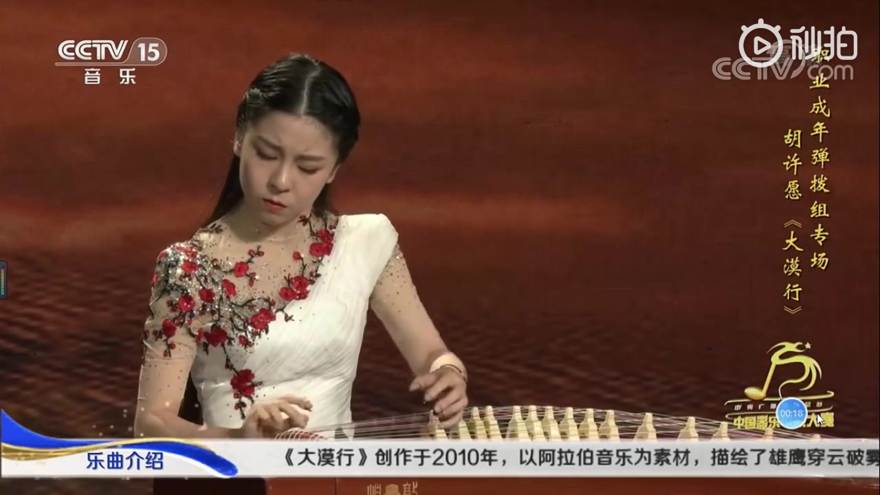 [图]央央 《大漠行》码飞，弦断，依旧这么霸气侧漏 （2019CCTV中国器乐电视大赛）